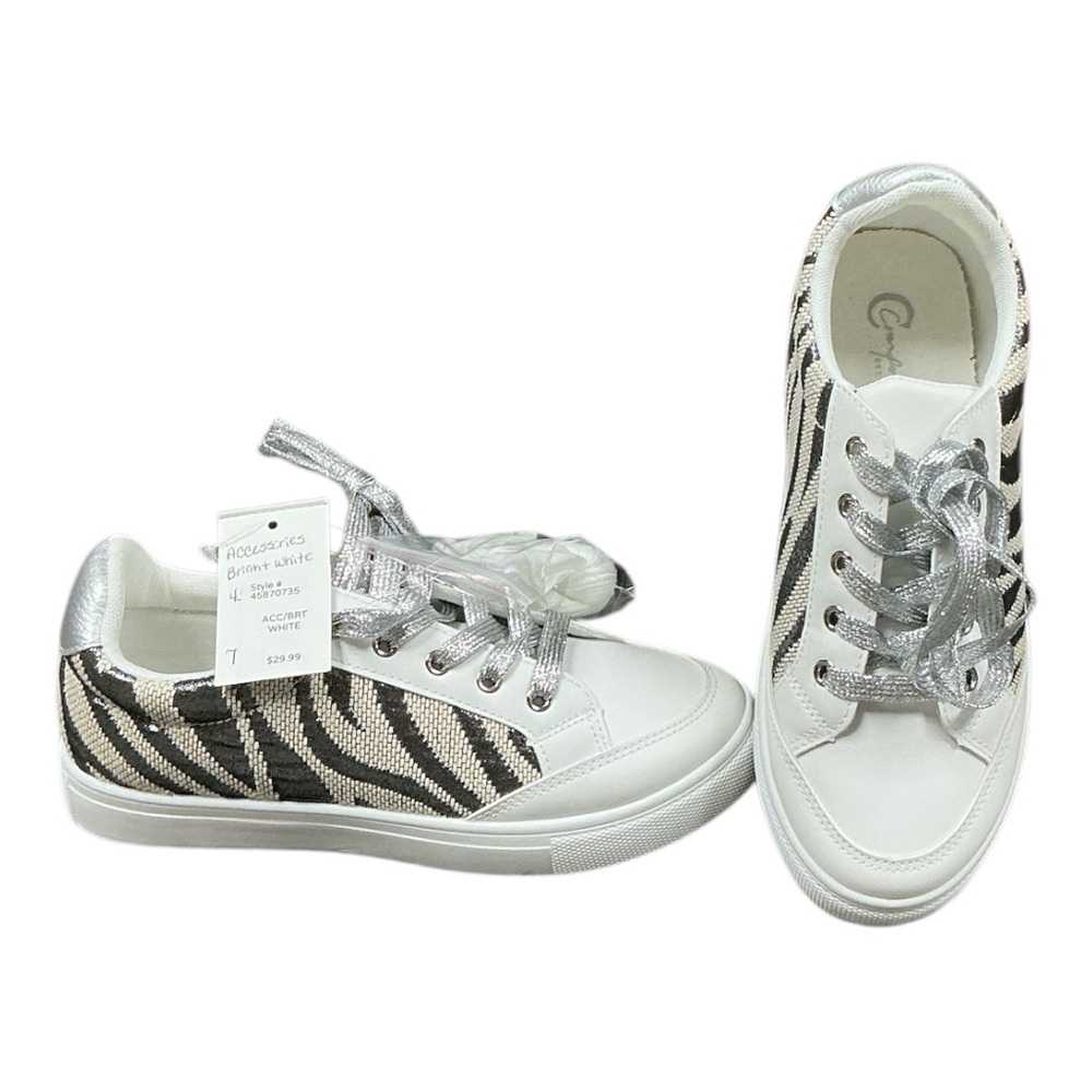 Cato - NWT - White and Black Zebra Print Sneakers Casual Comfort Style